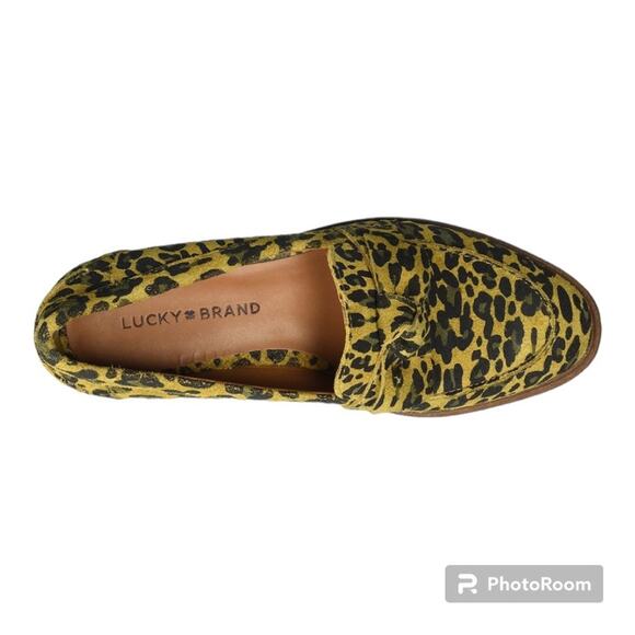 Lucky Brand Leopard Print Tamio Suede Loafer Size 7 New - Picture 4 of 11